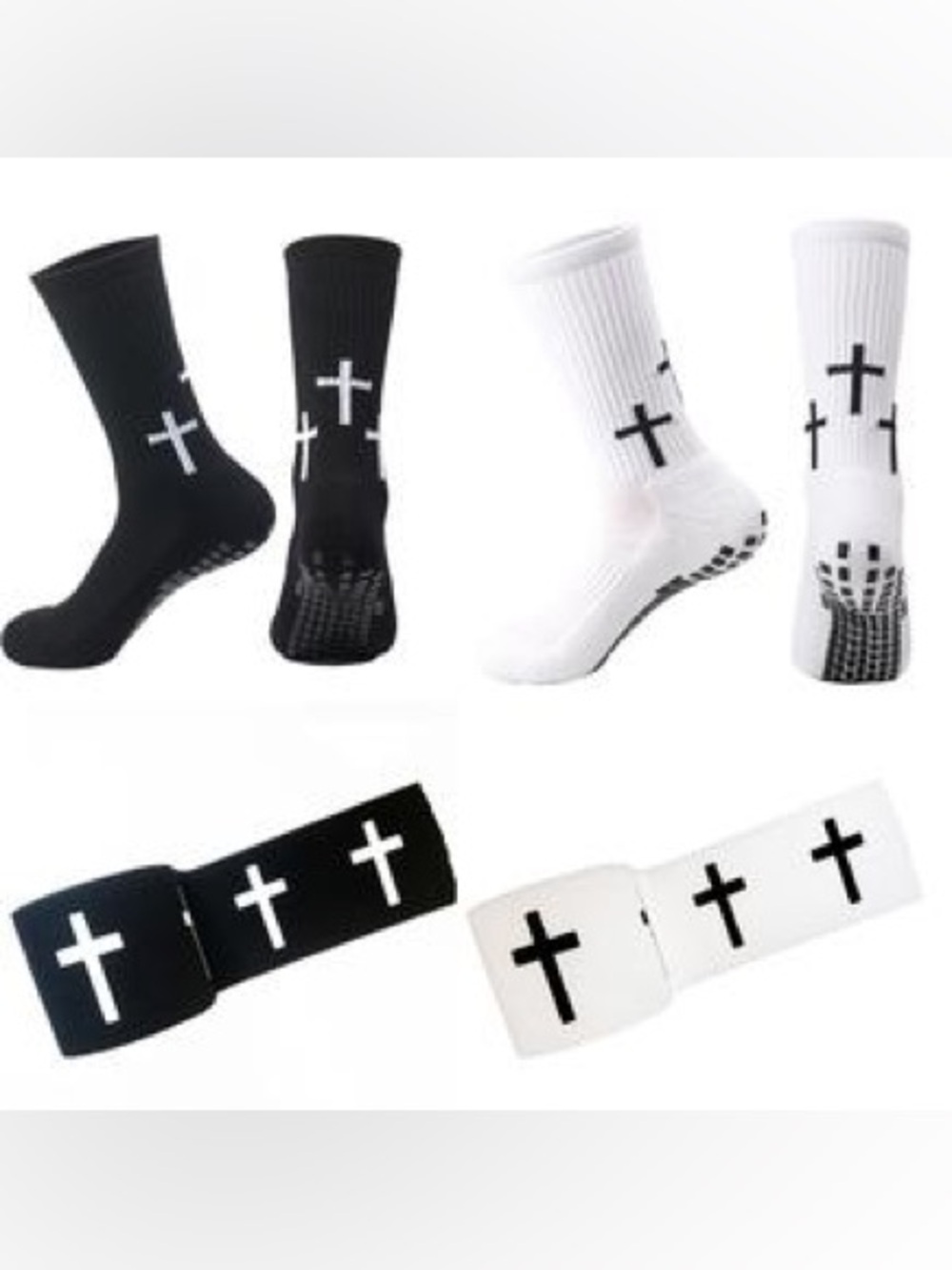Two pairs of sports tapes and two pairs of sports socks